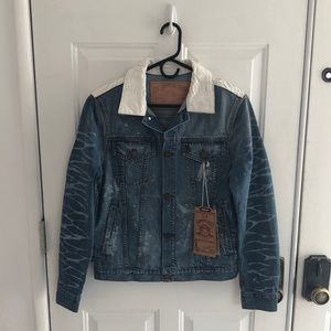 Crimson Cross Denim Jacket